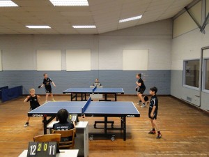 Bregt en Ward tegen 2 spelertjes van Hoeselt.